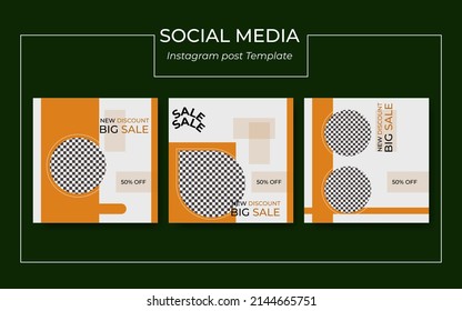 Set of square banner templates, minimal editable digital business marketing banner. Background colors and fonts with stripes. Suitable for social media post and web internet advertisement social media