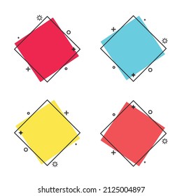 
Diseño de conjunto de banners cuadrados.