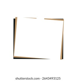Set of square colored frames isolated on a white background. 