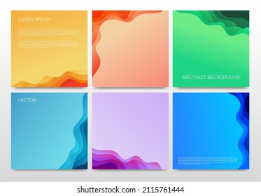 
Set of square colorful abstract 3d backgrounds for advertising, stories, banners.