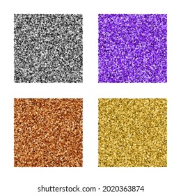 Set Of Square Colorful Explosion Of Confetti. Grainy Abstract Multicolored Texture Isolated On White Background. Flat Design Element. Vector Illustration, Eps 10.