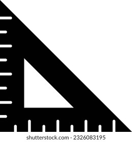 Set square design ruler drafting degree square Glyph