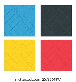 Set of Square geometric shape pattern. Abstract thin decor cover background, vector illustration .
