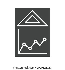 Set Square and Graph icon vector image. Can also be used for Physical Fitness. Suitable for mobile apps, web apps and print media.