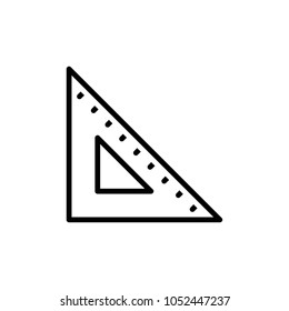 set square icon vector
