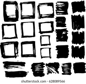 set of Square Ink spots stains.