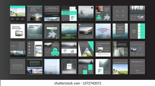 Set of square modern blog posts or Editable simple blur banner shop, trendy covers idea. Slides for app, web digital style. Cards handpicked beauty screen. Technology collection. Social media pack