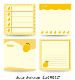 Set of square notepads with Lemon