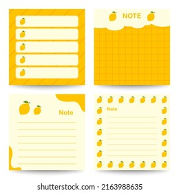 Set of square notepads with Lemon