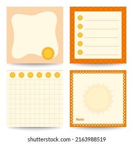 Juego de notas cuadradas con Sun