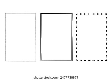  Conjunto de contornos cuadrados con espacio para el trabajo de diseño.