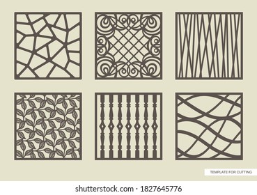 Set Square Panels Various Patterns Template Stock Vector (Royalty Free ...