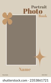 Set of square photo frames with various adhesive tapes. Vector 3d realistic. Blank Template. 1 empty beige photo, new collections