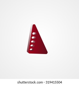 Set Square Red 3d  illustration