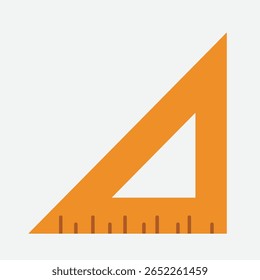 Vetor de Régua Quadrada - Ilustração vetorial de uma régua triangular, ideal para geometria, matemática, desenho, educação e projetos relacionados ao design