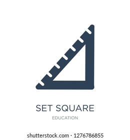 set square school tool icon vector on white background, set square school tool trendy filled icons from Education collection