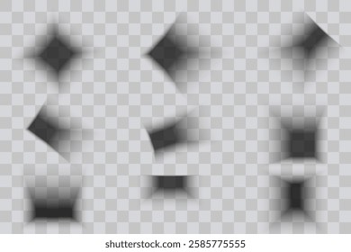 Set of square shadows.Template Design Elements.Vector illustration.EPS 10.