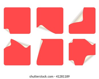 set of square stickers