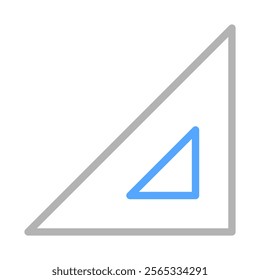 Set square triangle ruler. Concept of school, education, and mathematics.