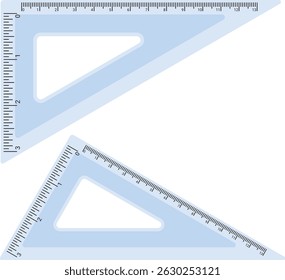 set square vector drawing illustration. 