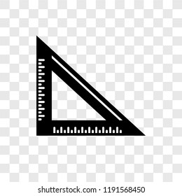 Set square vector icon isolated on transparent background, Set square transparency logo concept