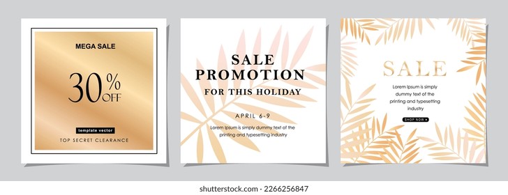 Apuntado para banner cuadrado de web para plantilla de diseño de publicaciones en medios sociales. promoción de venta de verano. antecedentes de descuento con patrón tropical. publicidad de aplicaciones móviles. 