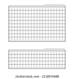 Set of Squared manuscript icon paper file, creative closeup isolated on white background vector illustration .