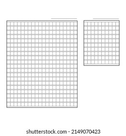 Conjunto de archivo de papel de icono del manuscrito cuadrado, cierre creativo aislado en ilustración vectorial de fondo blanco .