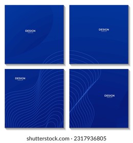 Satz von Quadraten abstrakter blauer Hintergrund mit Linien für Unternehmen