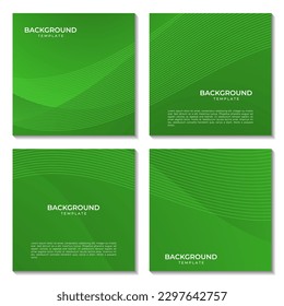 conjunto de cuadrados fondo de onda colorido gradiente verde abstracto