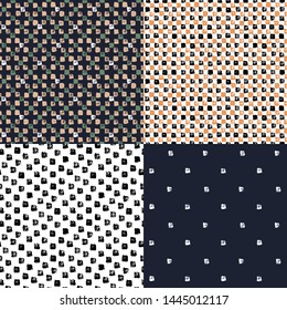 Set. Squares. Vector illustration of seamless pattern.