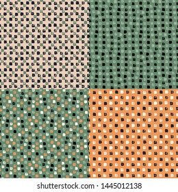 Set. Squares. Vector illustration of seamless pattern.