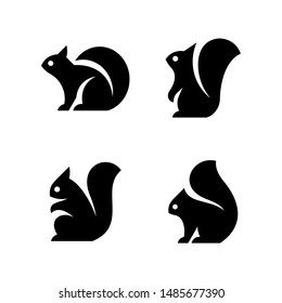 Set of Squirrel Logo. Icon design. Template elements