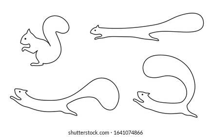 4,135 Squirrel line drawing Images, Stock Photos & Vectors | Shutterstock