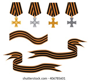 Set the St. George order ribbons  and medals. Victory Day, 9 May