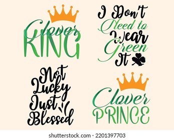 Set von T-Shirt-Design für den Patrick Day 