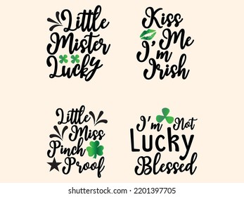 Set of st patrick day t-shirt design 