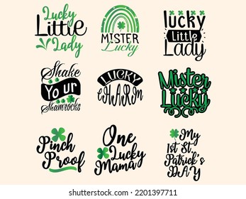 Set of st patrick day t-shirt design 