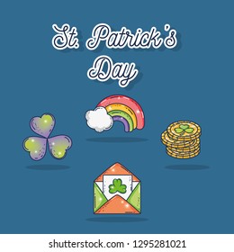 set st patrick event celebration with decoration