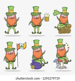 set st patrick man wearing hat and suit