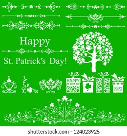 Set of St. Patrick's Day. Collection of design elements. Vector illustration