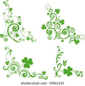 Set of St. Patrick's Day. Collection of design elements isolated on White background. Vector illustration