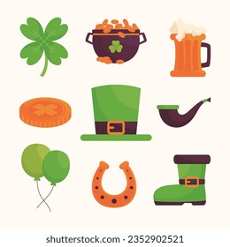 set of st patricks day elements collection