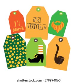Set of St. Patrick's Day flat design elements, icons. Vector, eps10.