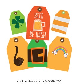 Set of St. Patrick's Day flat design elements, icons. Vector, eps10.