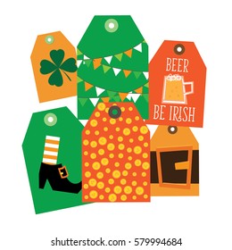 Set of St. Patrick's Day flat design elements, icons. Vector, eps10.