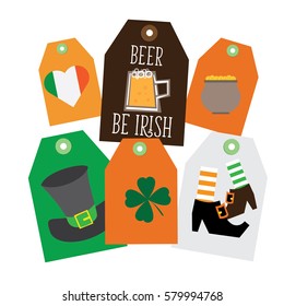 Set of St. Patrick's Day flat design elements, icons. Vector, eps10.