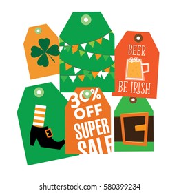 Set of St. Patrick's Day flat design elements