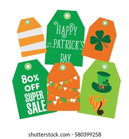 Set of St. Patrick's Day flat design elements
