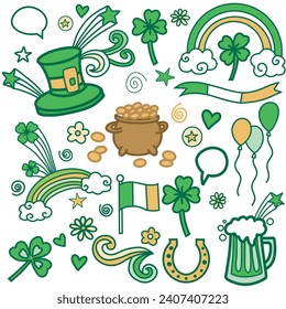 Set of st patricks day icons